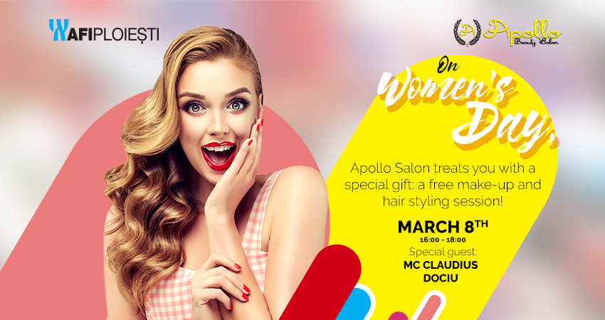 Apollo Beauty Salon and AFI Ploiești surprises the women with a special gift on the 8th of March!